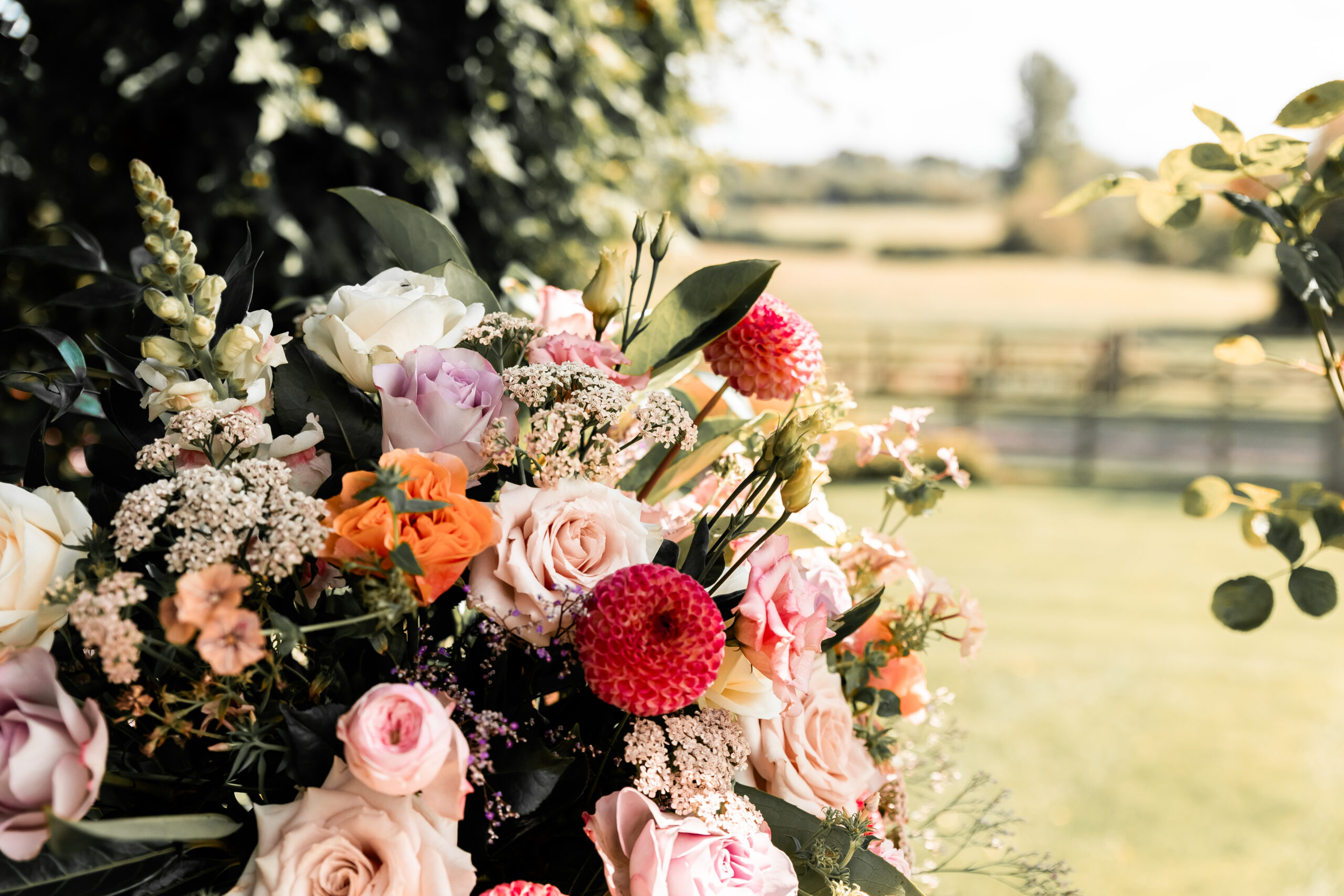 Mythe Barn wedding flowers